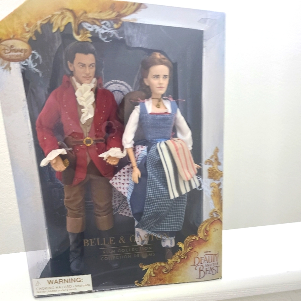 Brand new sealed live action beauty and the beast dolls